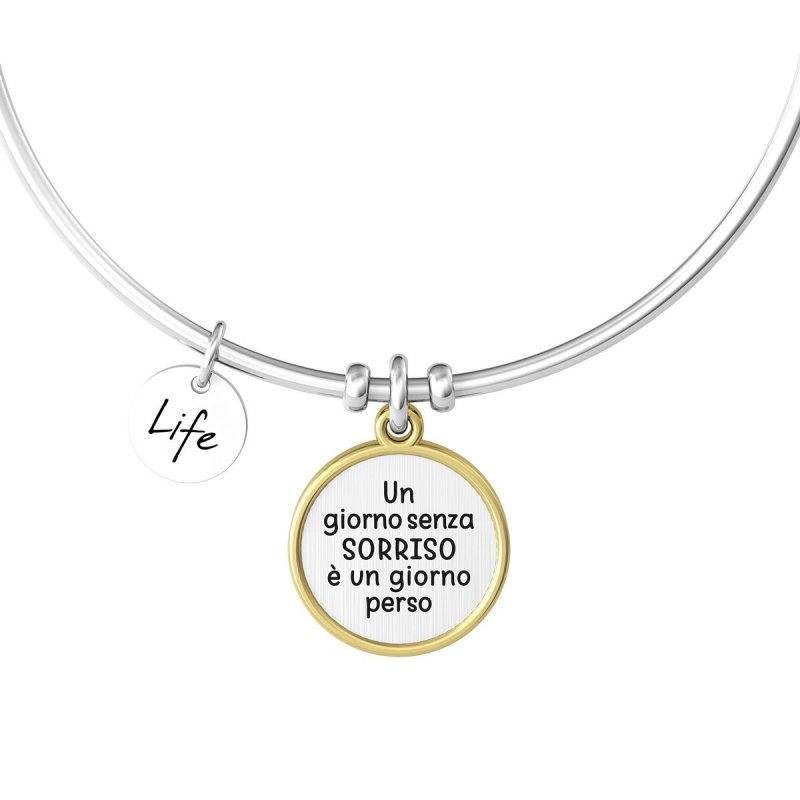Kidult - Bracciale In Acciaio 316L - Pvd Gold - Cristallo