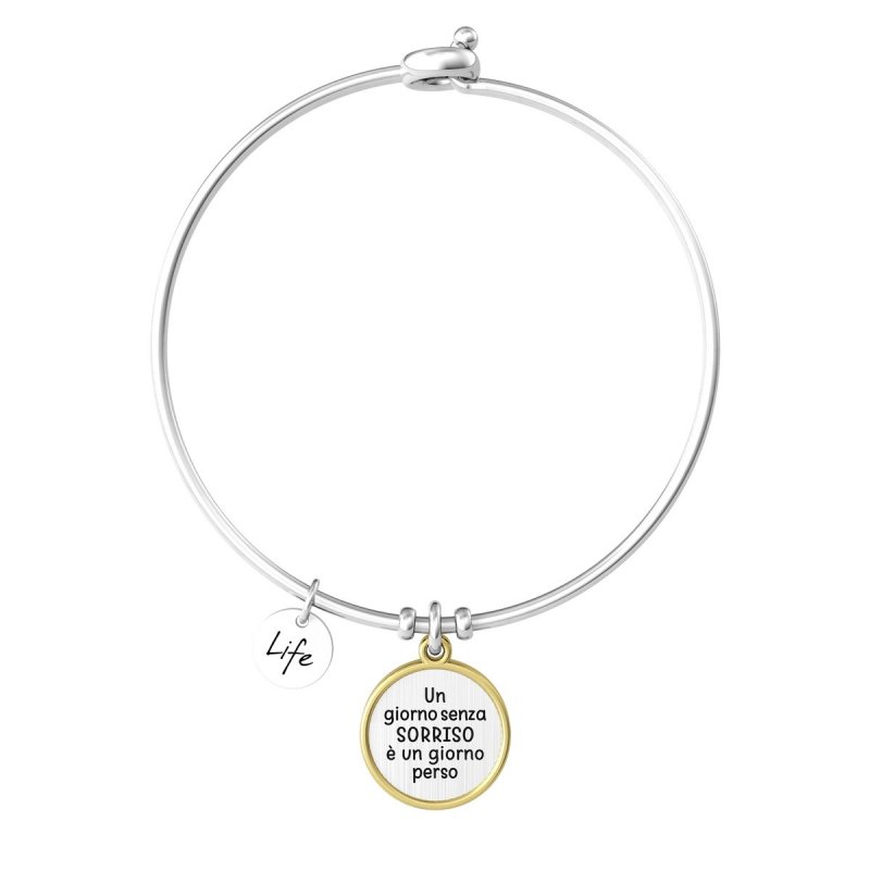 Kidult - Bracciale In Acciaio 316L - Pvd Gold - Cristallo