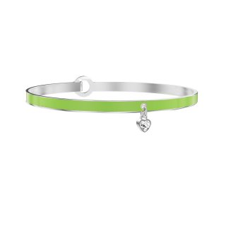 Kidult - Bracciale In Acciaio 316L - Smalto Verde - Zircone