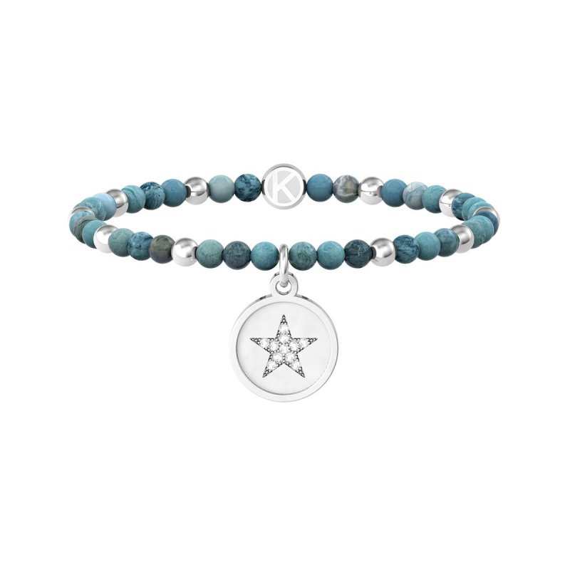 Kidult - Bracciale In Acciaio 316L - Agata - Cristalli