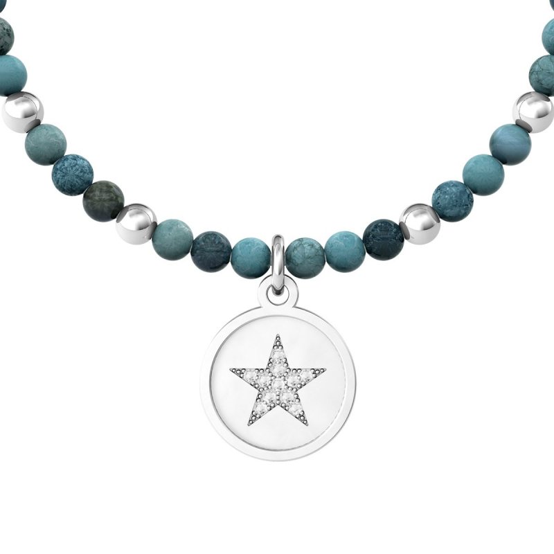 Kidult - Bracciale In Acciaio 316L - Agata - Cristalli