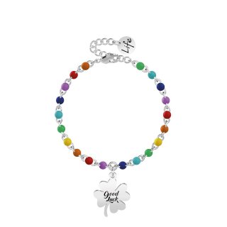 Kidult - Bracciale In Acciaio 316L - Smalto - Cristalli