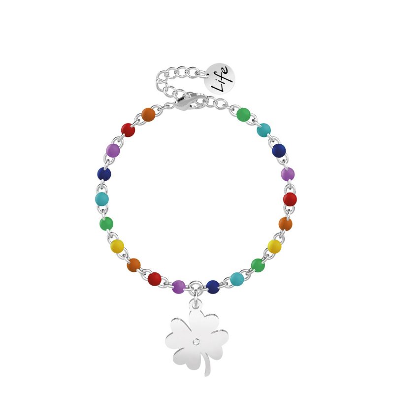 Kidult - Bracciale In Acciaio 316L - Smalto - Cristalli