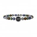 Kidult - Bracciale In Acciaio 316L - Pvd Nero - Pietre Cristall