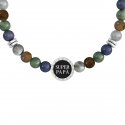 Kidult - Bracciale In Acciaio 316L - Pvd Nero - Pietre Cristall