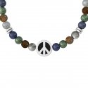 Kidult - Bracciale Pietre Multicolor - Acciaio 316L - Pvd Nero