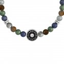 Kidult - Bracciale Pietre Multicolor - Acciaio 316L - Pvd Nero