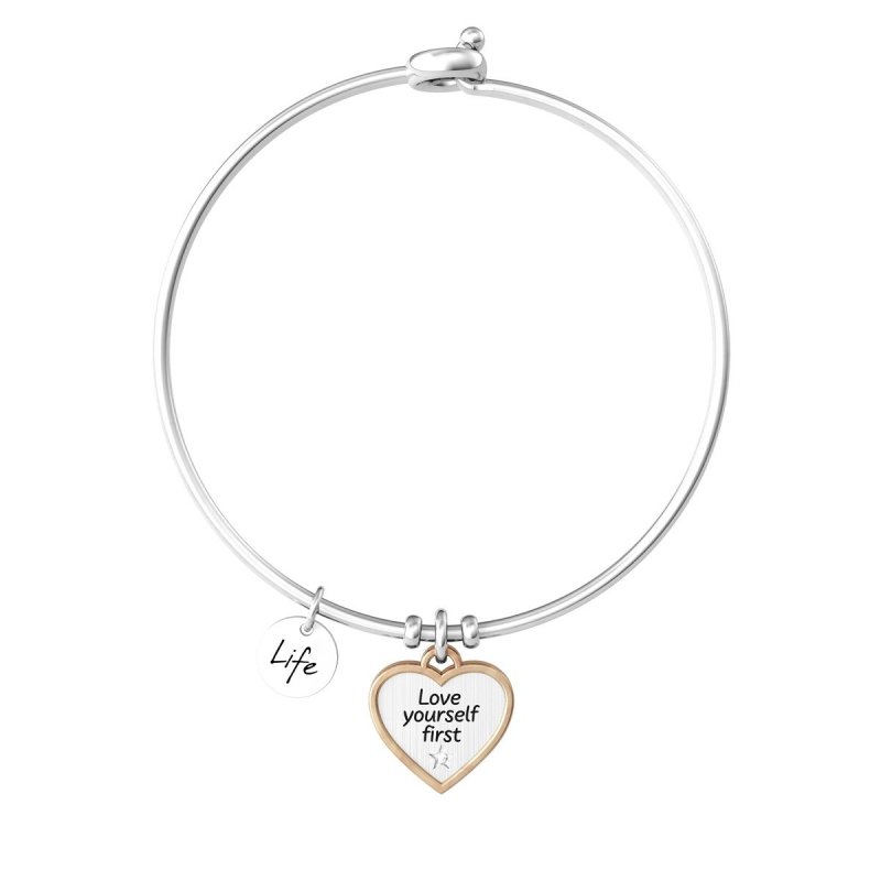 Kidult - Bracciale In Acciaio 316L - Pvd Rosé - Cristallo