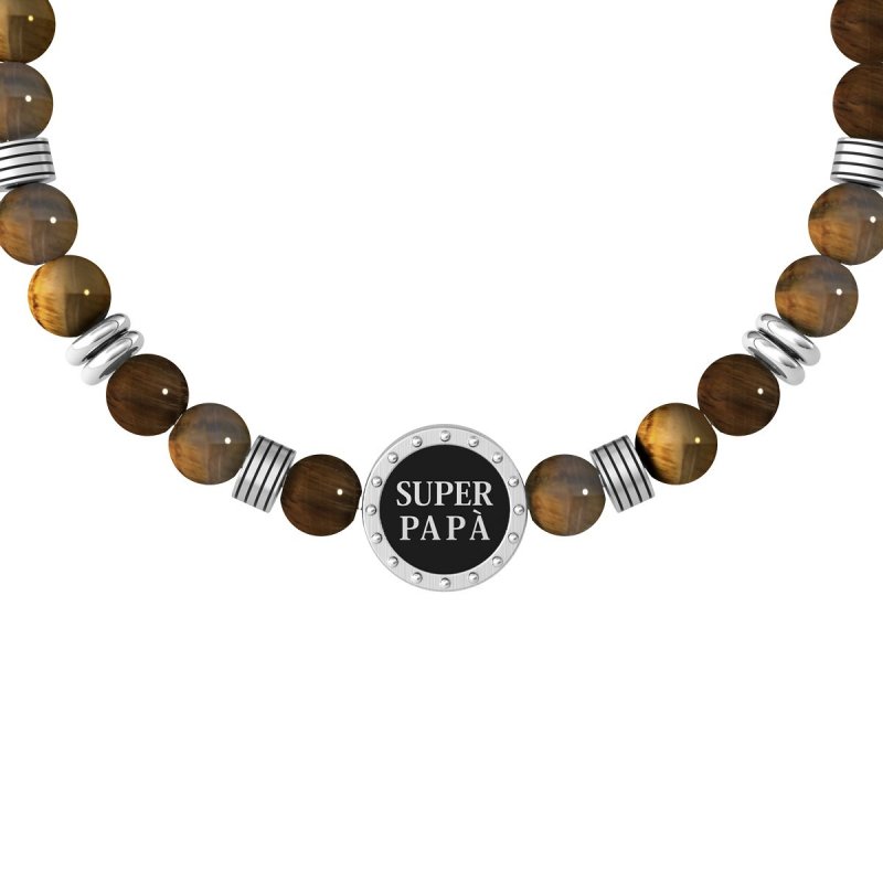 Kidult - Bracciale Occhio Di Tigre - Acciaio 316L - Super Papà