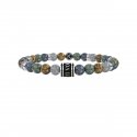 Kidult - Bracciale In Acciaio 316L - Pvd Nero - Pietre