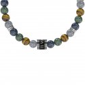 Kidult - Bracciale In Acciaio 316L - Pvd Nero - Pietre