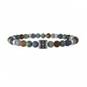 Kidult - Bracciale Pietre Multicolor - Acciaio 316L - Pvd Nero