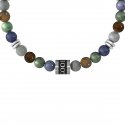 Kidult - Bracciale Pietre Multicolor - Acciaio 316L - Pvd Nero