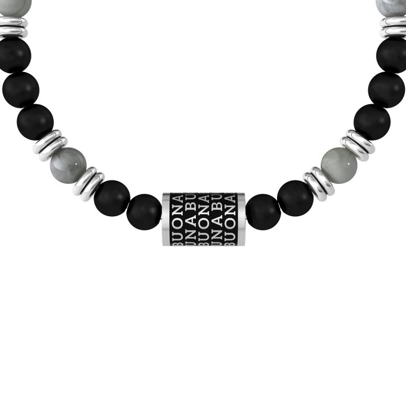 Kidult - Bracciale Pietre Multicolor - Acciaio 316L - Pvd Nero