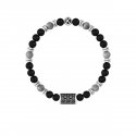 Kidult - Bracciale Pietre Multicolor - Acciaio 316L - Pvd Nero