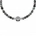 Kidult - Bracciale In Acciaio 316L - Pvd Nero - Agata