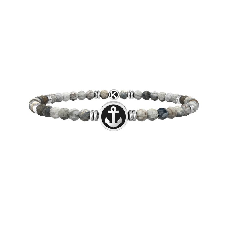 Kidult - Bracciale In Acciaio 316L - Pvd Nero - Agata