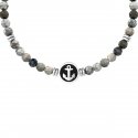 Kidult - Bracciale In Acciaio 316L - Pvd Nero - Agata