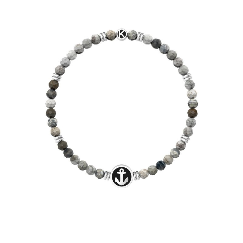 Kidult - Bracciale In Acciaio 316L - Pvd Nero - Agata