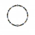 Kidult - Bracciale Pietre Multicolor - Acciaio 316L - Pvd Nero