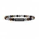 Kidult - Bracciale In Acciaio 316L - Pvd Nero - Pietre