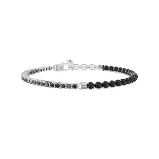 Kidult - Bracciale In Acciaio 316L - Agata - Zirconi