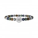 Kidult - Bracciale Pietre Multicolor - Acciaio 316L - Pvd Nero