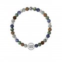 Kidult - Bracciale Pietre Multicolor - Acciaio 316L - Pvd Nero