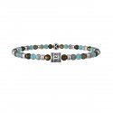 Kidult - Bracciale Pietre Multicolor - Acciaio 316L - Pvd Nero