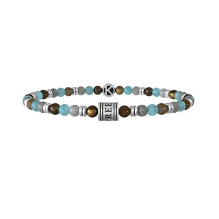 Kidult - Bracciale Pietre Multicolor - Acciaio 316L - Pvd Nero