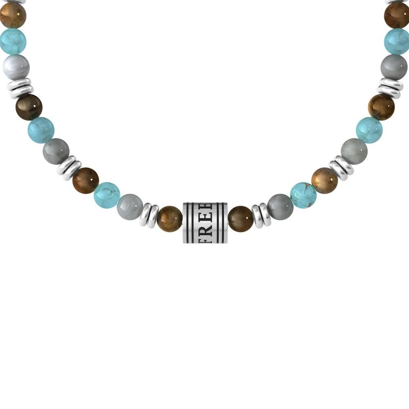 Kidult - Bracciale Pietre Multicolor - Acciaio 316L - Pvd Nero