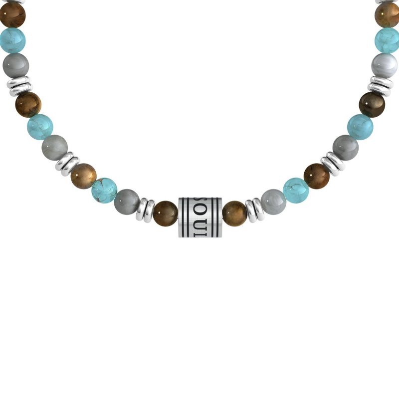 Kidult - Bracciale Pietre Multicolor - Acciaio 316L - Pvd Nero