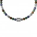 Kidult - Bracciale Pietre Multicolor - Acciaio 316L - Pvd Nero