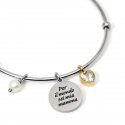 Kidult - Bracciale Bangle - Acciaio 316L - Circonferenza 19 Cm