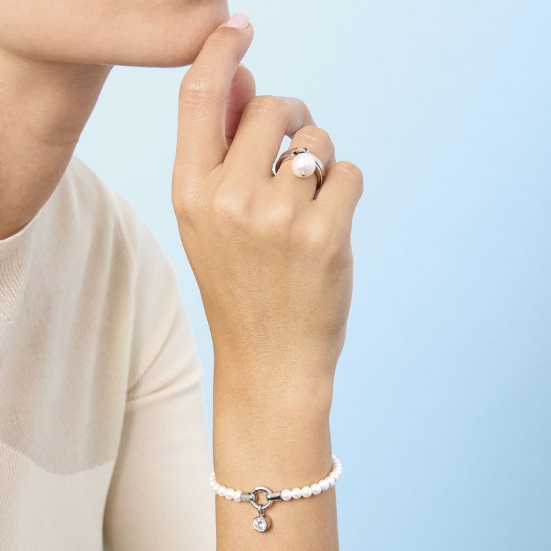 Kidult - Bracciale In Acciaio 316L - Perle Conchiglia