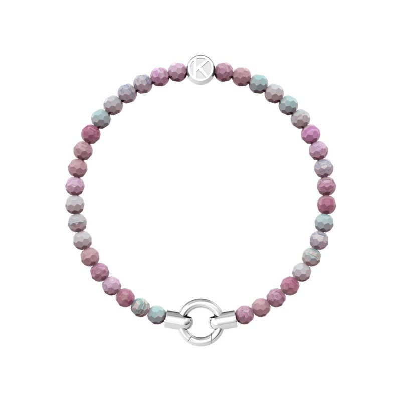 Kidult - Bracciale In Acciaio 316L - Agata Rosa