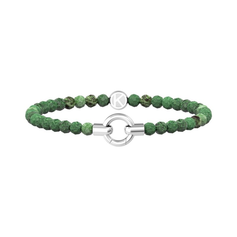 Kidult - Bracciale In Acciaio 316L - Agata Verde