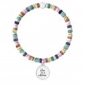 Kidult - Bracciale In Acciaio 316L - Pietre Multicolor