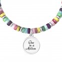 Kidult - Bracciale In Acciaio 316L - Pietre Multicolor