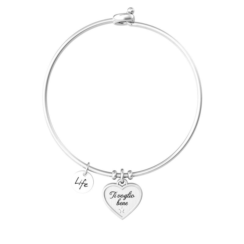 Kidult - Bracciale Bangle - Acciaio 316L - Cristallo