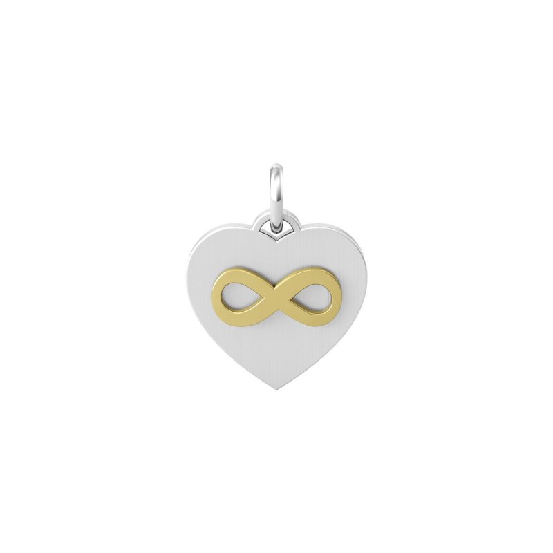Kidult - Ciondolo In Acciaio 316L - Pvd Giallo - Cuore