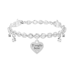 Kidult - Bracciale In Acciaio 316L - Cristalli