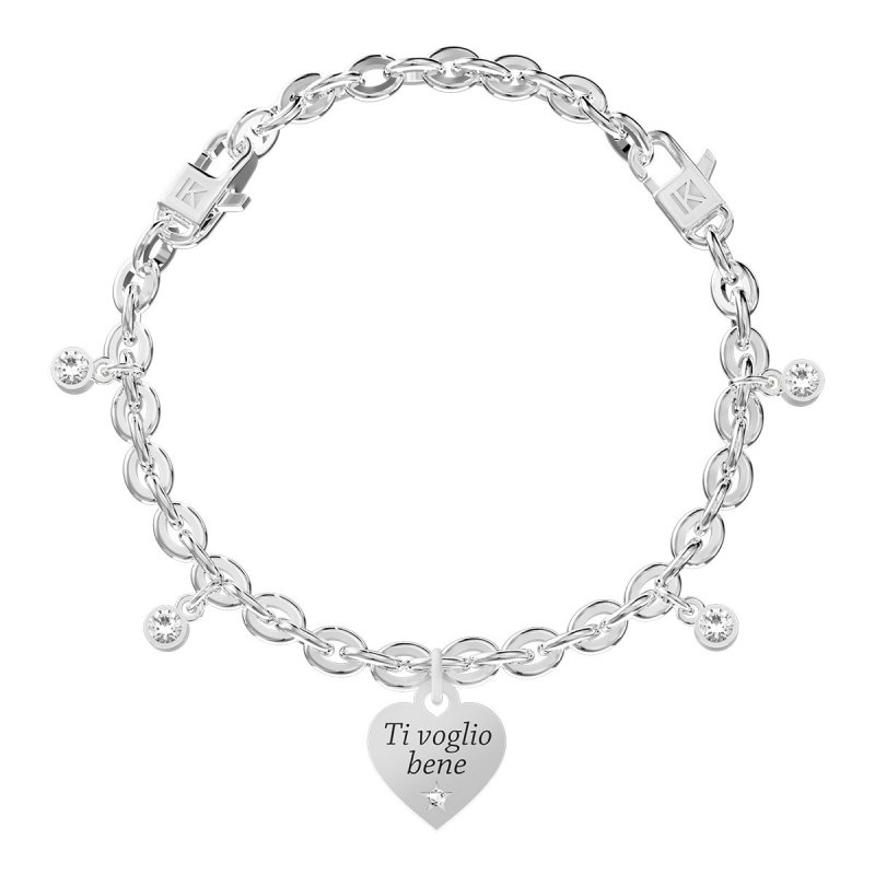 Kidult - Bracciale In Acciaio 316L - Cristalli