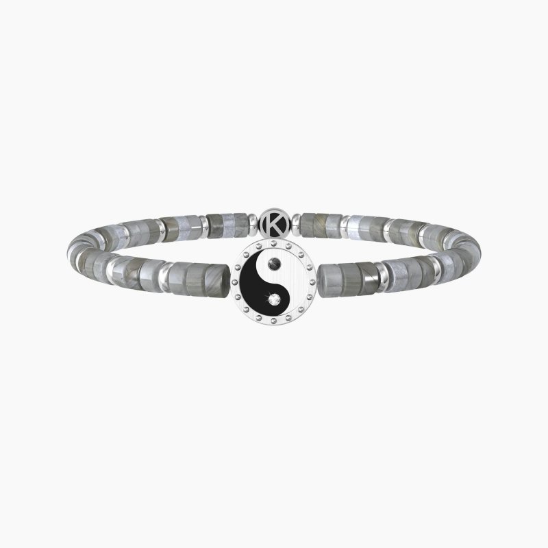Kidult - Bracciale Yin E Yang | Panta Rei - Acciaio - Agata