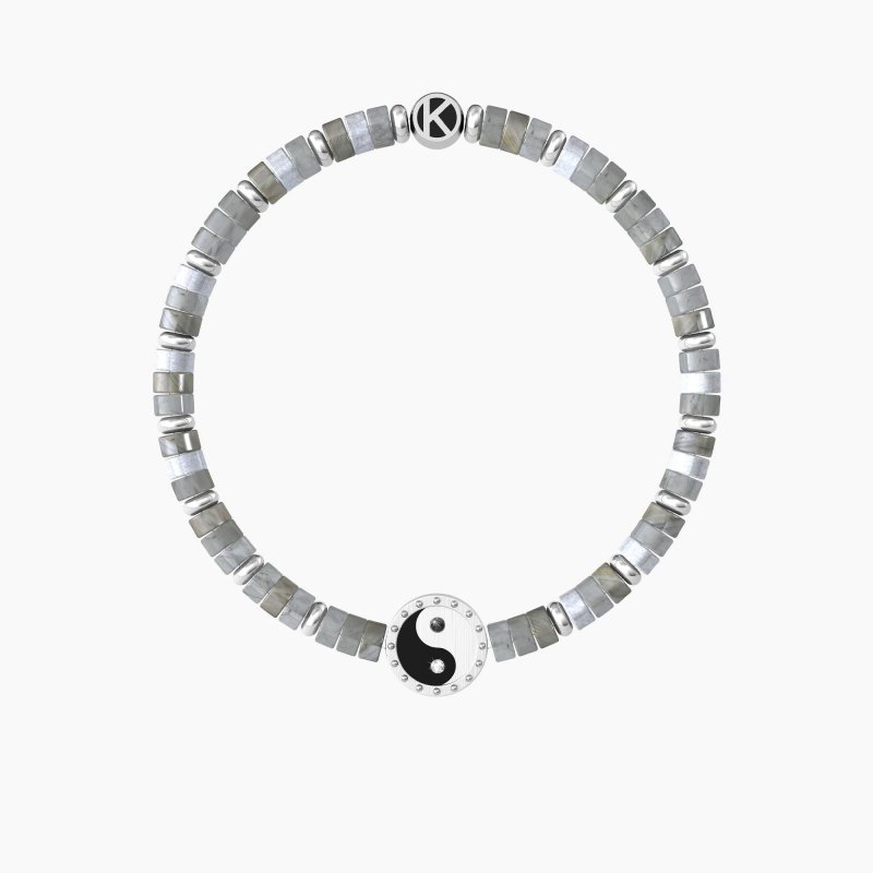 Kidult - Bracciale Yin E Yang | Panta Rei - Acciaio - Agata