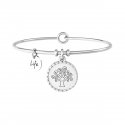 Kidult - Bracciale Bangle In Acciaio 316L - Albero Della Vita - Cristallo
