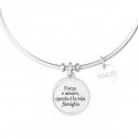Kidult - Bracciale Bangle In Acciaio 316L - Albero Della Vita - Cristallo