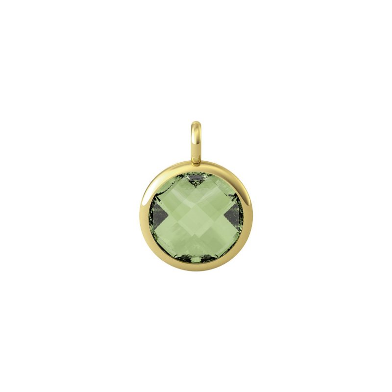 Kidult - Ciondolo In Acciaio 316L - Pvd Giallo - Glass