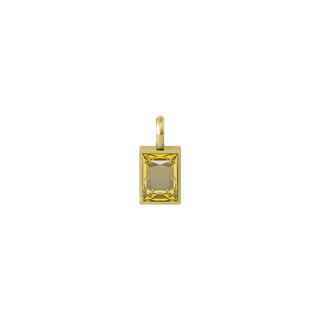 Kidult - Ciondolo In Acciaio 316L - Pvd Giallo - Zirconi