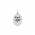 Kidult - Ciondolo In Acciaio 316L - Cristalli - Satinato